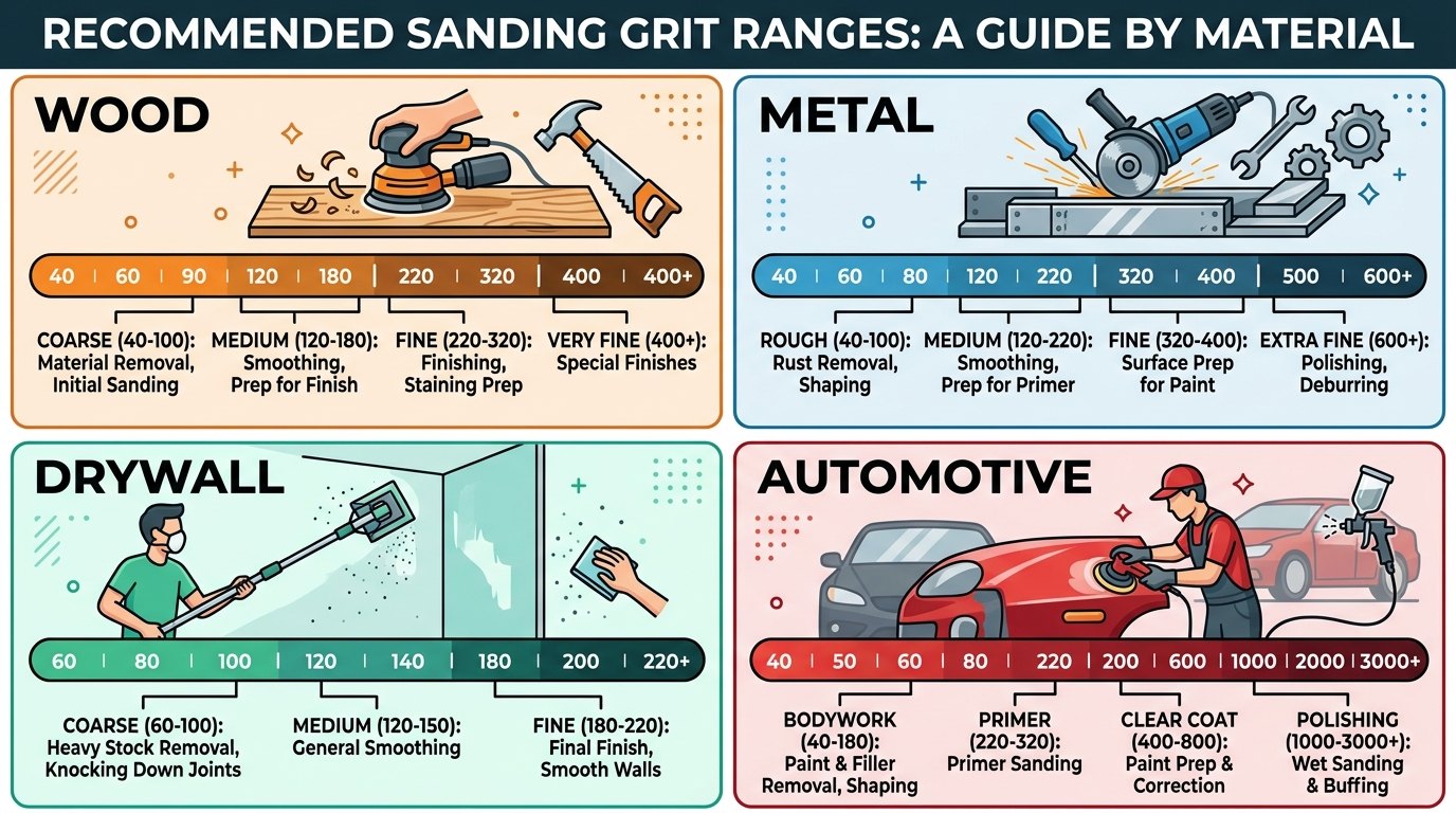Sandpaper Grit Chart: From Coarse to Fine Explained