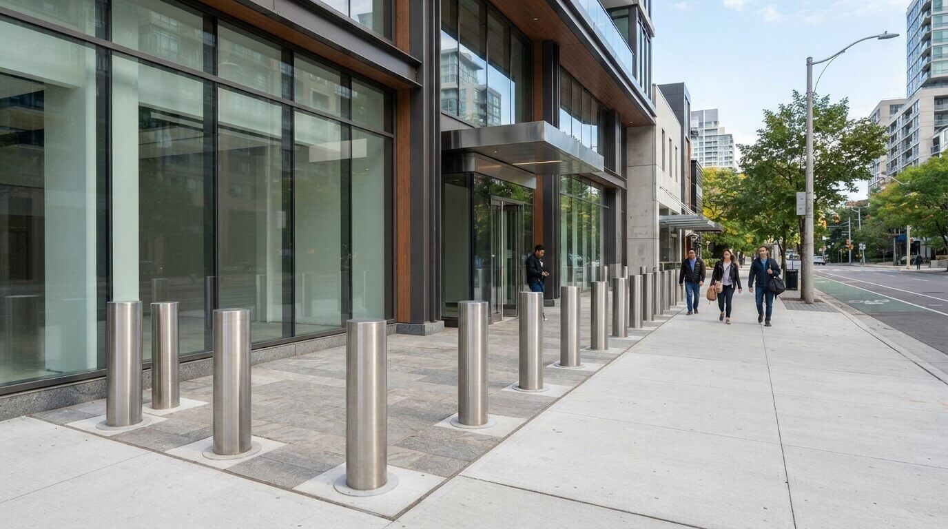 How bollards support physical security around commercial properties